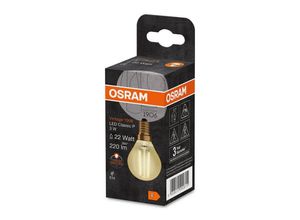 Osram LED-Leuchtmittel LED VINTAGE E14 GLÜHBIRNE GOLD