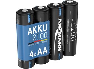 Akku aa Mignon 2100mAh NiMH 1,2V - Batterien wiederaufladbar (4 Stück) - Ansmann