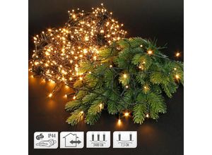 Ecd Germany - led Lichterkette 24m mit 320 LEDs Warmweiß, Strombetrieben, IP44 Wasserdicht, Beleuchtung für Innen & Außen, Weihnachtsbeleuchtung