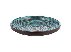 Produktbild APS Teller CANCUN blau/braun 23,0 cm
