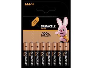 Duracell - Plus-AAA CP16 Micro (AAA)-Batterie Alkali-Mangan 1.5 v 16 St.