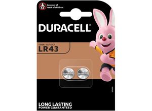 Duracell - LR43 Knopfzelle Alkali-Mangan (2er Blister)