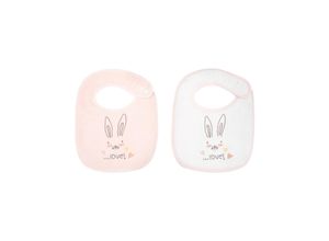 Kikkaboo Babylatz Frottee 2-teiliges Set, Lätzchen, Druckknopf, 100% Baumwolle orange