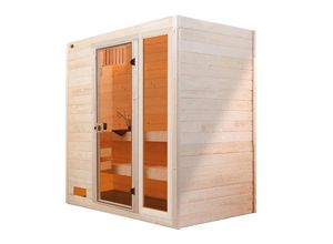 weka Massivholz-Sauna VALIDA Gr. 2 Sparset 7,5 kW OS inkl. digitaler Steuerung, Glastür und Fenster