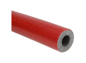PE-Rohrisolierung mit reißfestem Schutzmantel, ø 28 mm innen x 13 mm Dämmstärke, 2 m Länge, rot