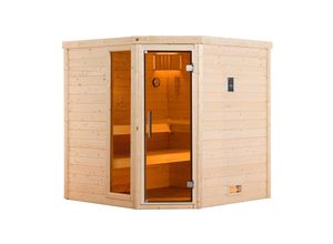 weka Premium Massivholz-Sauna TURKU Gr. 2 Sparset 7,5 kW OS inkl. digitaler Steuerung