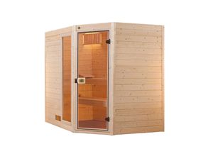 weka Massivholz-Sauna VALIDA Gr. 4 Sparset 9,0 kW K inkl. integrierter Steuerung, Glastür und Fenster