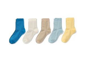 5 Paar Socken - Creme - Gr.: 35-38
