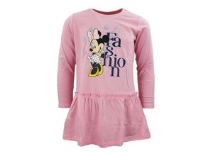 Disney Partykleid Disney Minnie Maus Kinder langarm Glitzer Kleid Gr. 92 bis 128 100% Baumwolle