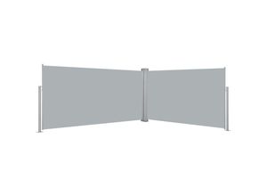 Ausziehbare Seitenmarkise,Windschutz Sonnenschutz Markise 160x600 cm Grau vidaXL