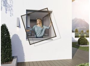 wip Insektenschutz Spannrahmen für Fenster, Komplettbausatz, ohne Bohren, B 130 x H 150 cm