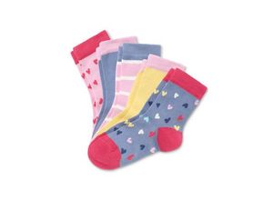5 Paar Socken aus Bio-Baumwolle - Blau - Kinder - Gr.: 23-26