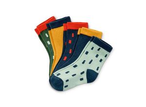 5 Paar Socken mit Bio-Baumwolle - Dunkelblau - Kinder - Gr.: 23-26