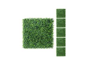 Yaheetech - 6 Stück Pflanzenwand Künstliche Hecke Efeu Sichtschutz 50,5 x 50,5 cm UV-Schutz Kunstpflanzen Heckenpflanze Windschutz Dekoration diy für