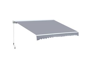 Markise Alu-Markise Aluminium-Gelenkarm-Markise 4,5x3m Sonnenschutz Balkon Grau - Grau - Outsunny