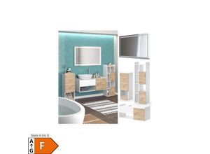 Vicco Badmöbel-Set Alf, Weiß Artisan