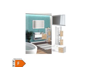 Vicco Badmöbel-Set Alf, Weiß Artisan