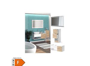 Vicco Badmöbel-Set Alf, Weiß Artisan