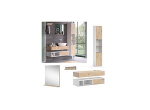 Vicco Badmöbel-Set Henri Weiß Artisan,