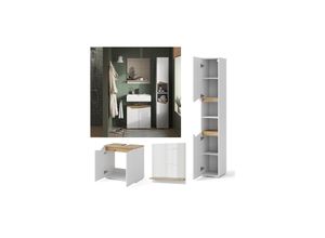Vicco Badmöbel-Set Marelle Weiß Artisan