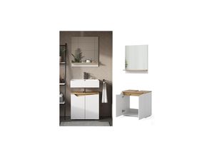 Vicco Badmöbel-Set Marelle Weiß Artisan