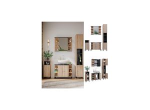 Vicco Badmöbel-Set Aquis, Sonoma Anthrazit,