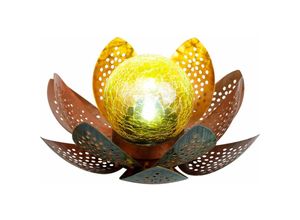 Led Garten Solar Lampe Tisch Leuchte Lotus Blume Deko Beleuchtung Balkon Hof Leuchte grün gold