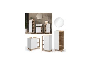 Vicco Badmöbel-Set Karen, Sonoma Weiß,