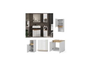 Vicco Badmöbel-Set Marelle Weiß Artisan