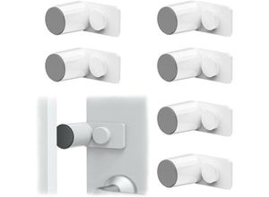 Woosien - Einklemmschutz für Türen und Fenster, 6 Stück Türstopper für Kindersicherheit mit Aufkleber (weiß)