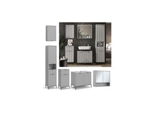 Vicco Badmöbel-Set Eliza, Grau, Badezimmer,