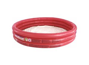 Planschbecken 3 Ring rot Kinder Baby Pool 122x25 cm - Ringe: rotBoden: weiss - Bestway