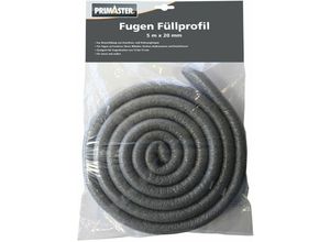 Primaster PE-Fugenfüllprofil Grau 5m x 20mm Fugenprofil Rundschnur Fugenschnur