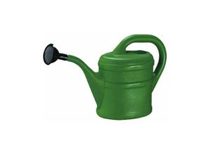 Gießkanne , 3 Liter, aus Kunststoff in grün , 35x25x12 cm, mit Brause und Längsbügel