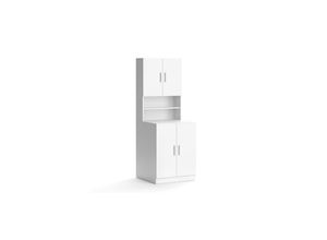 Produktbild Vicco Waschmaschinenschrank Liana weiß Badschrank Hochschrank Badregal Überbau