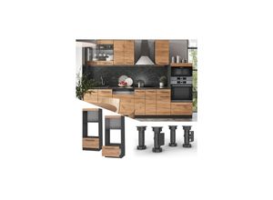 Vicco Mikrowellenumbauschrank Küchenschrank Küchenmöbel Fame-Line