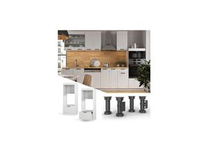 Vicco Mikrowellenumbauschrank Küchenschrank Küchenmöbel Fame-Line