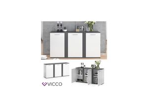 VICCO Sideboard NOVELLI Highboard weiß