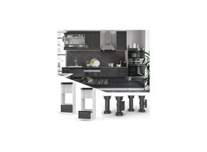 Vicco Mikrowellenumbauschrank Küchenschrank Küchenmöbel Fame-Line