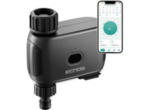 Echos Bewässerungscomputer mit WLAN Alexa, Google Assistant WiFi Bewässerungssystem Garten Zeitschaltuhr Bewässerungstimer Regenverzögerung