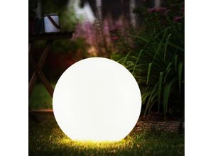 LED Solar Außen Steck Lampe Garten Beleuchtung Erdspieß Kugel Leuchte weiß Steckleuchte Solarlampe