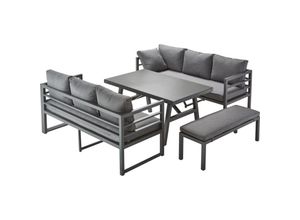 Aluminium Lounge Set Riva Sitzgruppe Sofa Couch Lounge Gartenmöbel - Primaster