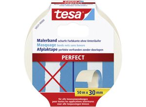 Tesa - Malerband Perfect 50 m x 30 mm beige Malerkrepp Kreppband Abdeckband
