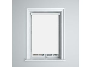 Thermorollo ( 100x150cm / Weiß ) Verdunkelungsrollo ohne Bohren - Klemmfix - Sichtschutz Hitzeschutz, Tür / Fenster - Wandmontage Deckenmontage - Weiß