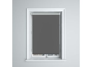 Thermorollo ( 80x150cm / Anthrazit ) Verdunkelungsrollo ohne Bohren - Klemmfix - Sichtschutz Hitzeschutz, Tür / Fenster - Wandmontage Deckenmontage