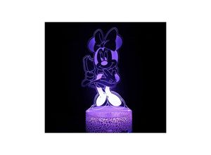 Lycxames - 3D-Nachtlampe Minnie Maus d Spielzeug Nachtlicht 3D Nachtlicht für Kinder,Geschenke Spielzeug für Jungen Mädchen
