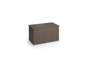 Oskar XXL Polyrattan Kissenbox 950L Auflagenbox Braun Gartenbox Gartentruhe