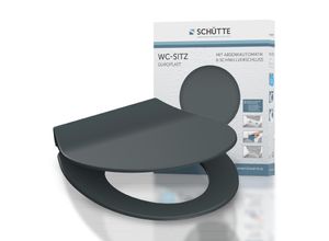 SCHÜTTE Duroplast WC-Sitz SLIM ANTHRAZIT, mit Absenkautomatik und Schnellverschluss