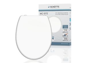 SCHÜTTE Duroplast WC-Sitz WHITE, mit Absenkautomatik und Schnellverschluss