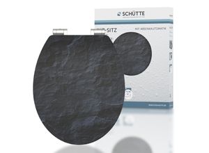 SCHÜTTE MDF HG WC-Sitz BLACK STONE, mit Absenkautomatik